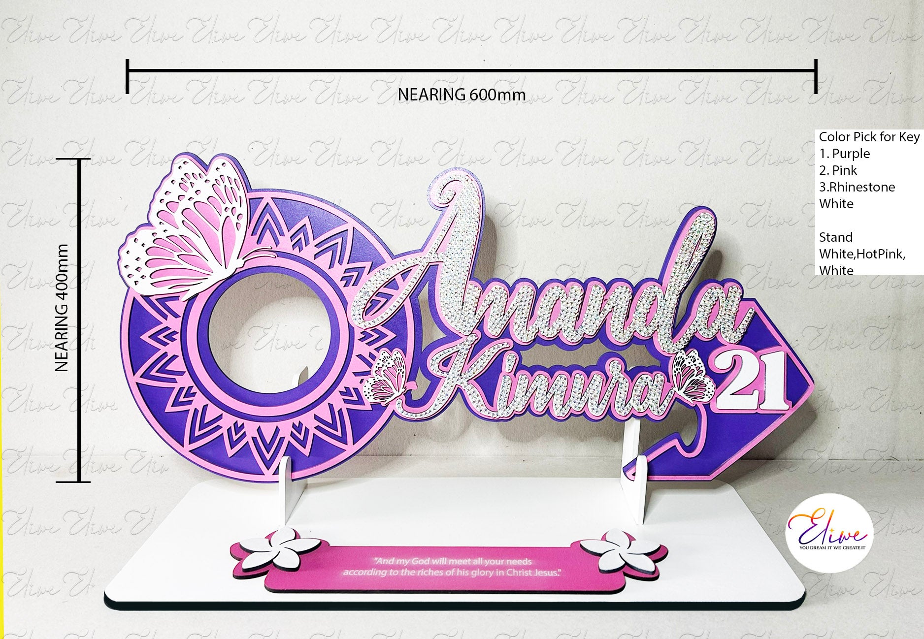 K3 21 Butterfly rhinestone