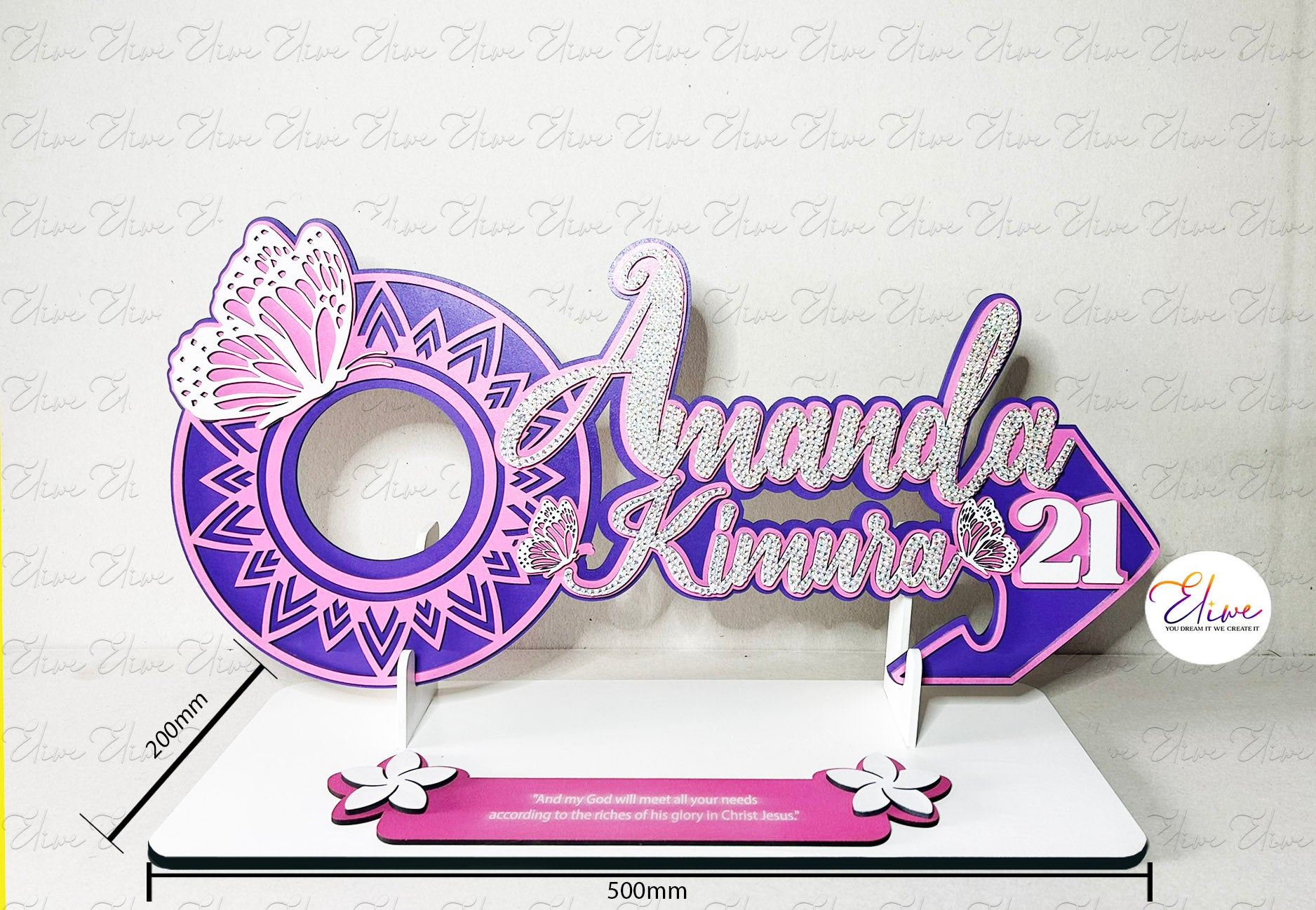 K3 21 Butterfly rhinestone